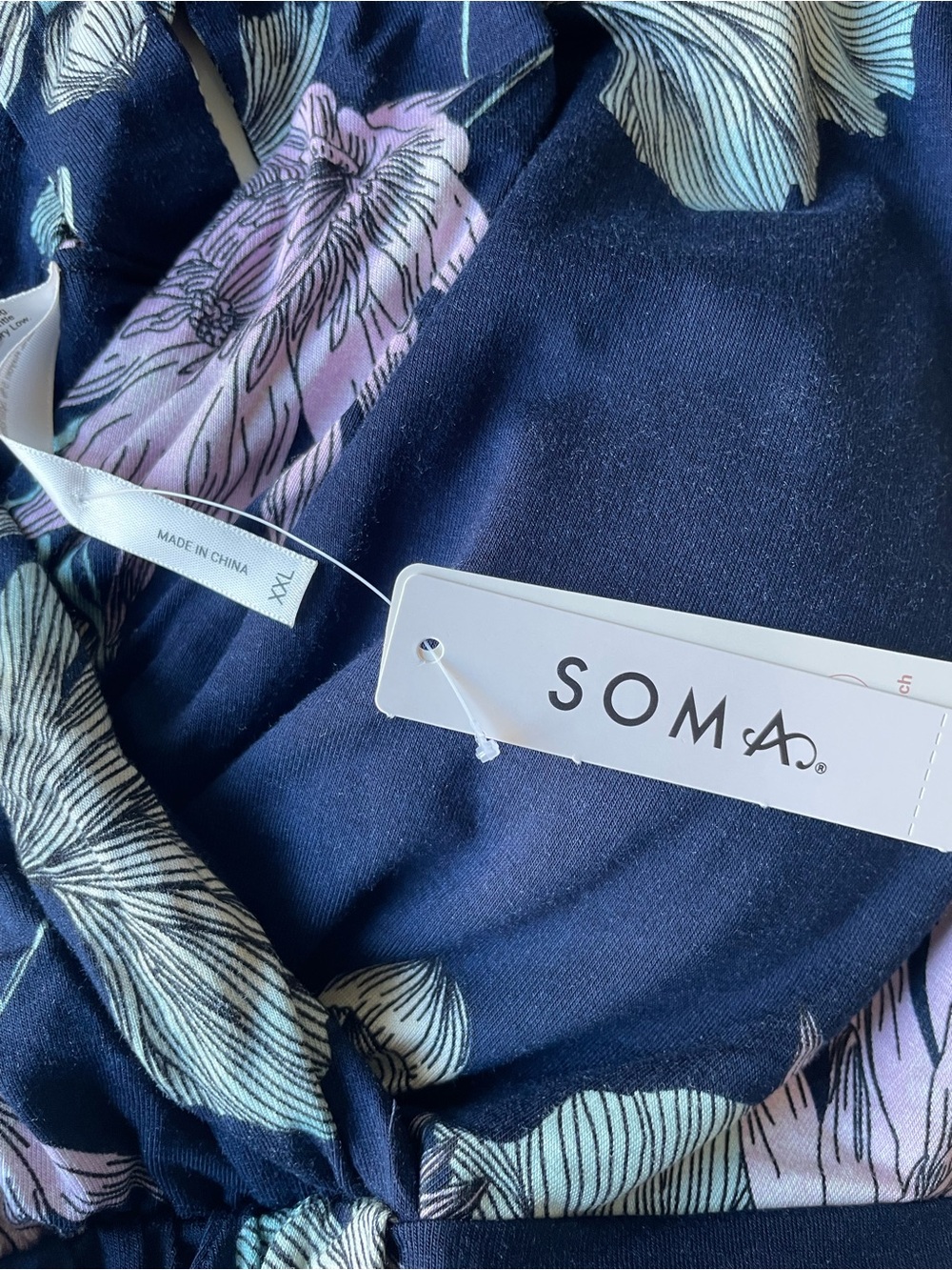 Soma Navy Floral Wrap Maxi Dress - Picture 11 of 13